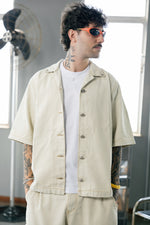 Camisa Oversize “Mirror Offset Lab” - Off White