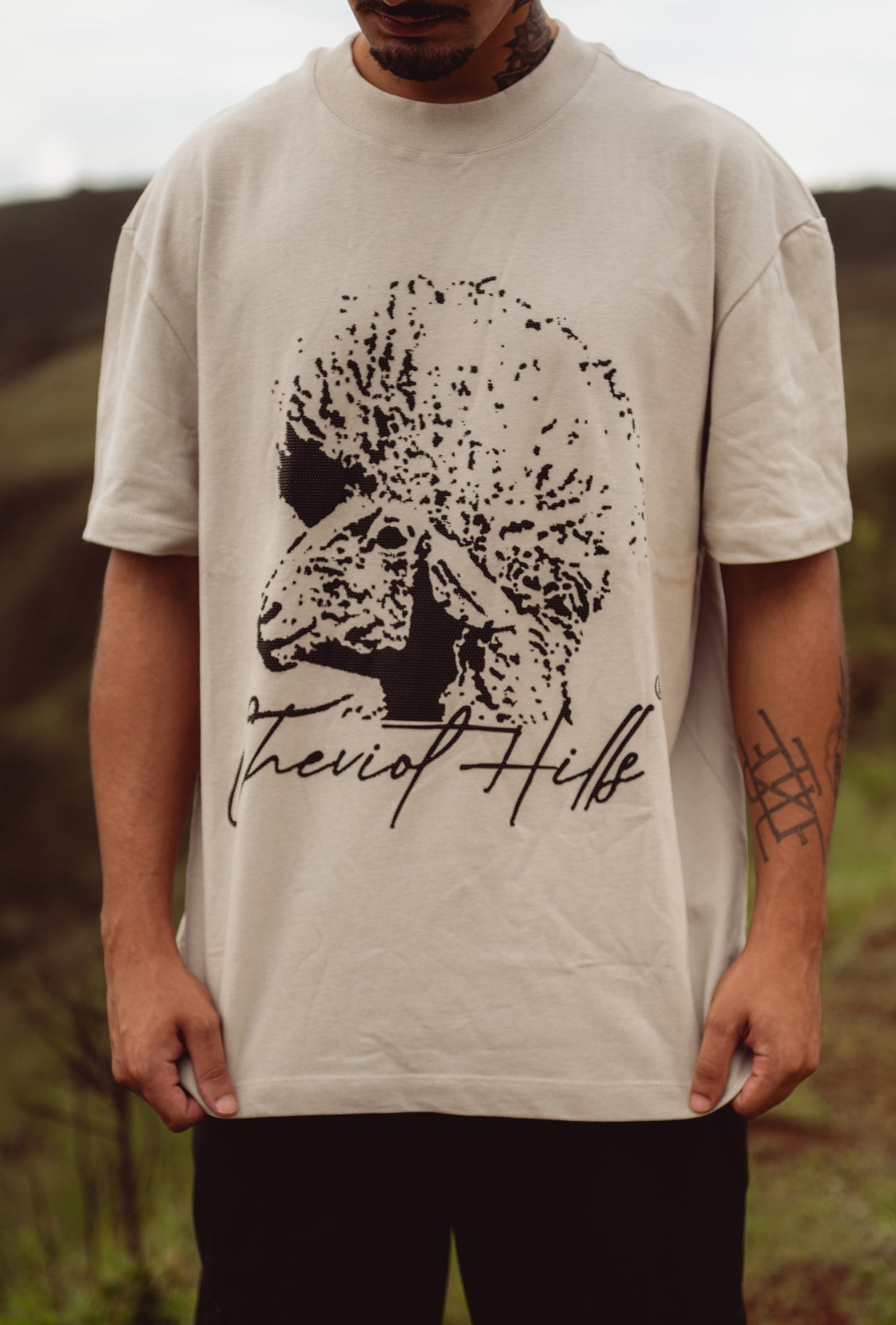 Camisa Oversize "Cheviot Hills Bristle" Bege