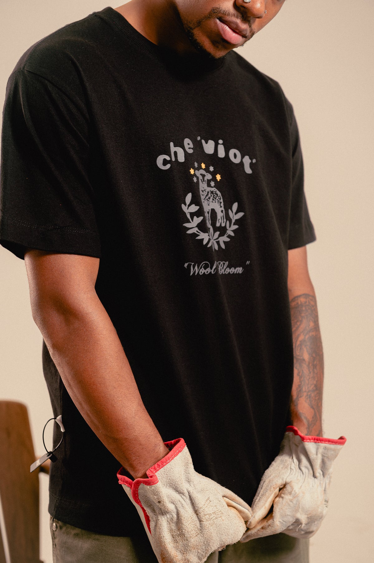 Camisa Regular "Woolseed" Preto