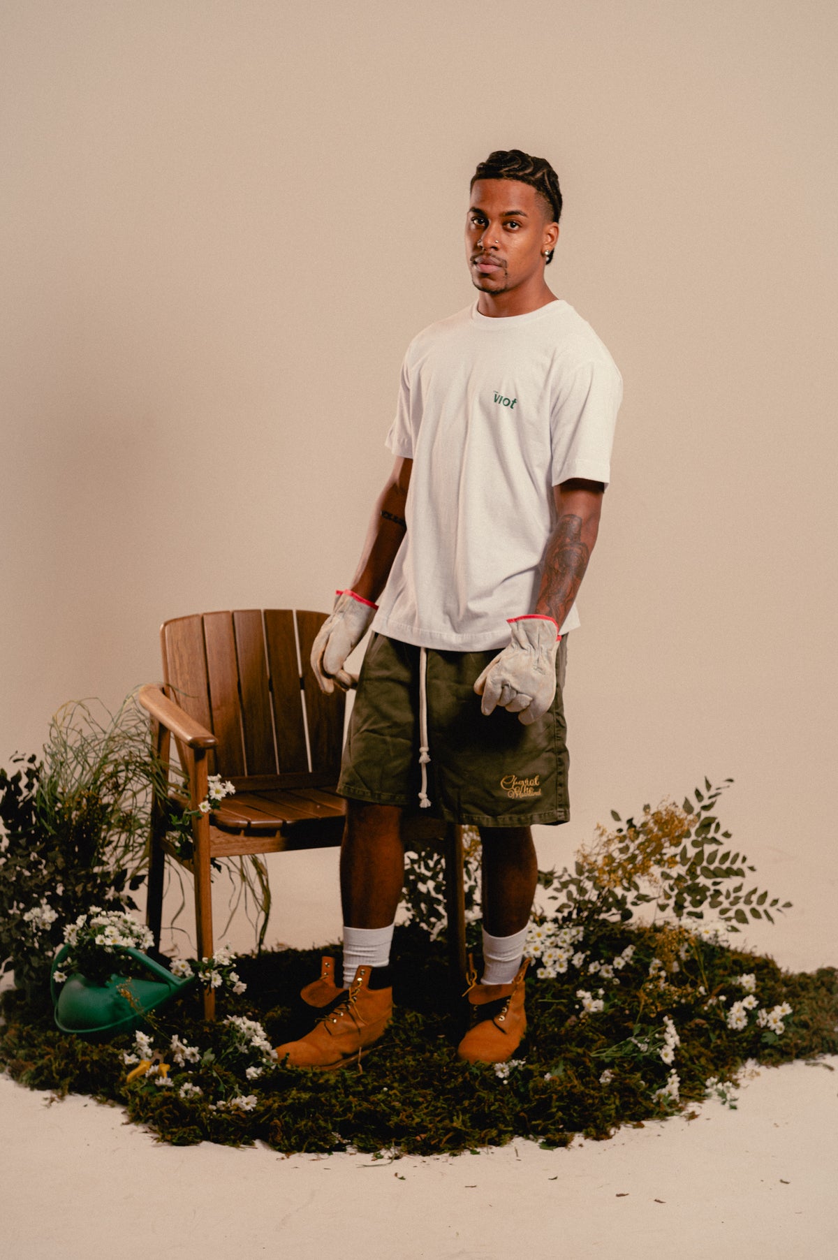 Camisa Regular "Bloom Mark" Branco