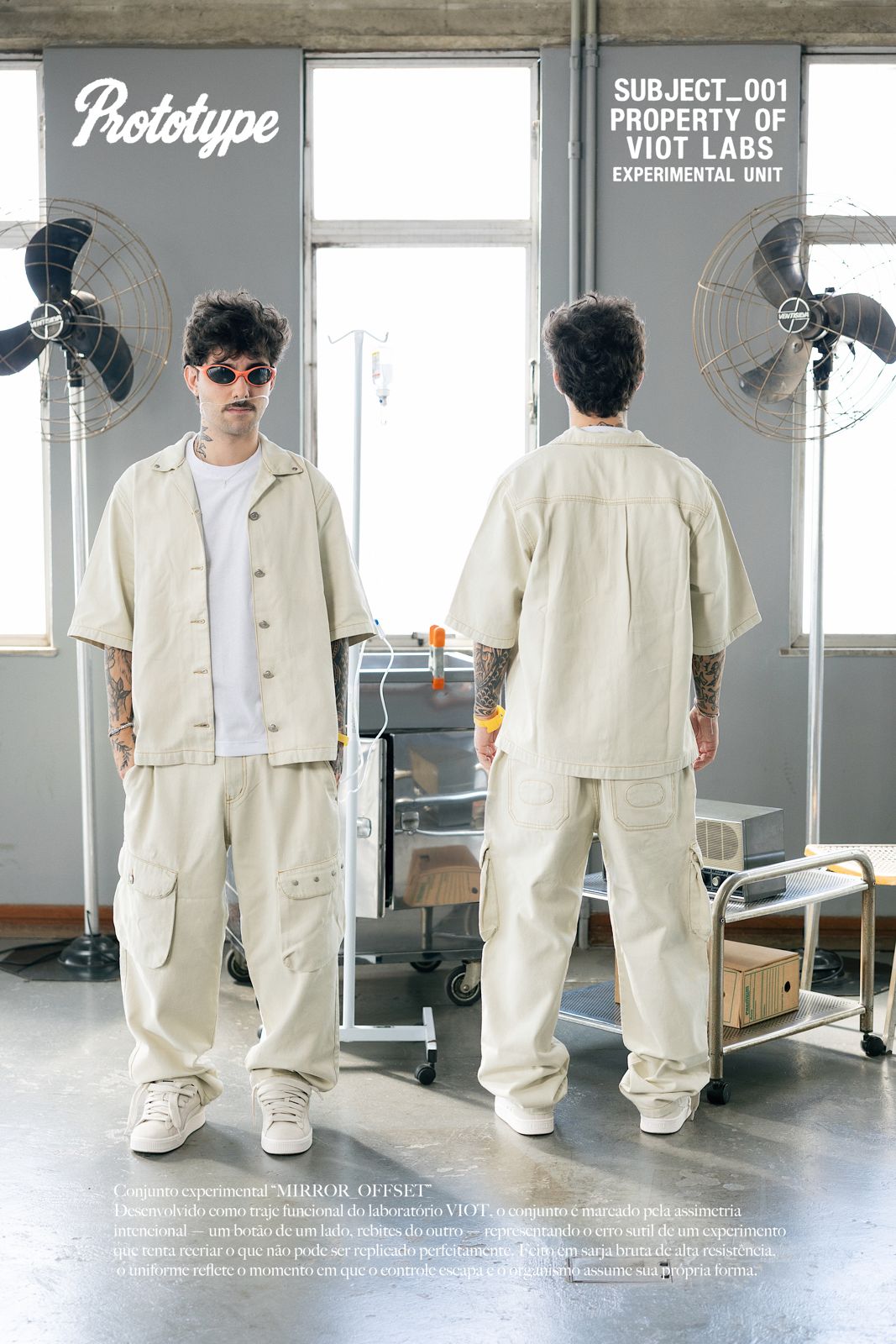 Calça Jeans “Mirror Offset Utilit Pansts” Off White