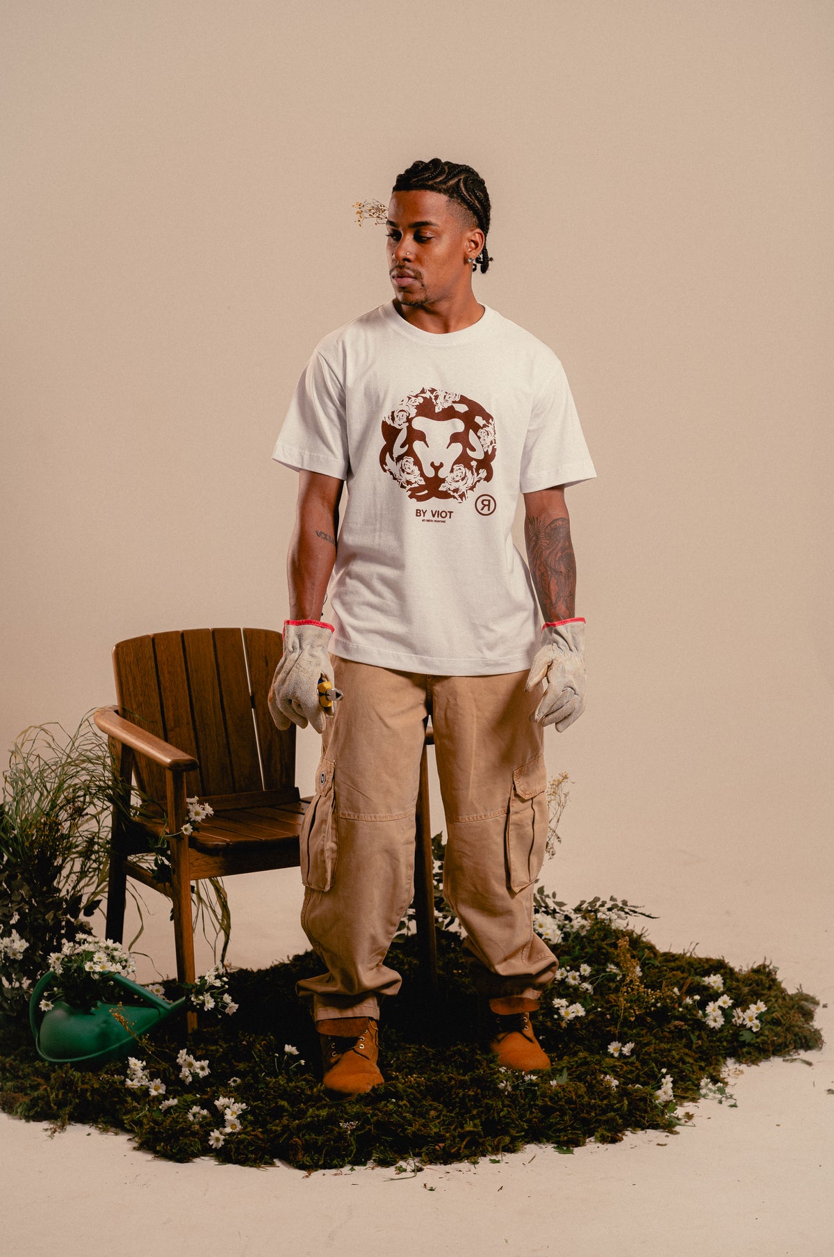 Camisa Regular "Logo Mark Rose"