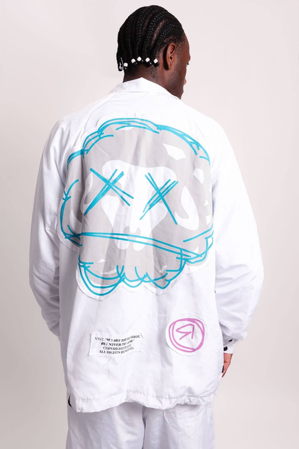 Sketch Logo Jacket White