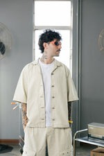 Camisa Oversize “Mirror Offset Lab” - Off White