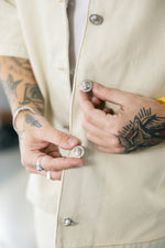 Camisa Oversize “Mirror Offset Lab” - Off White