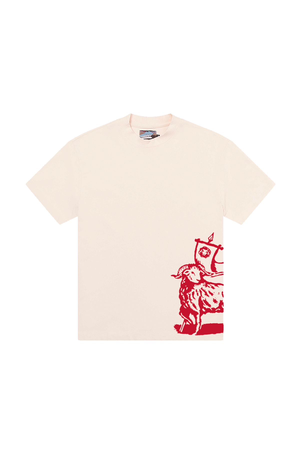 T-shirt Flag Sheep Beige