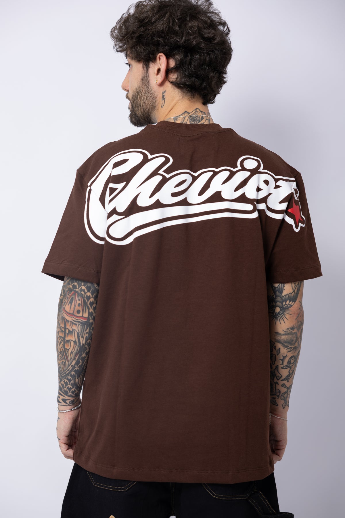 Camisa "Cheviot Script" Oversize