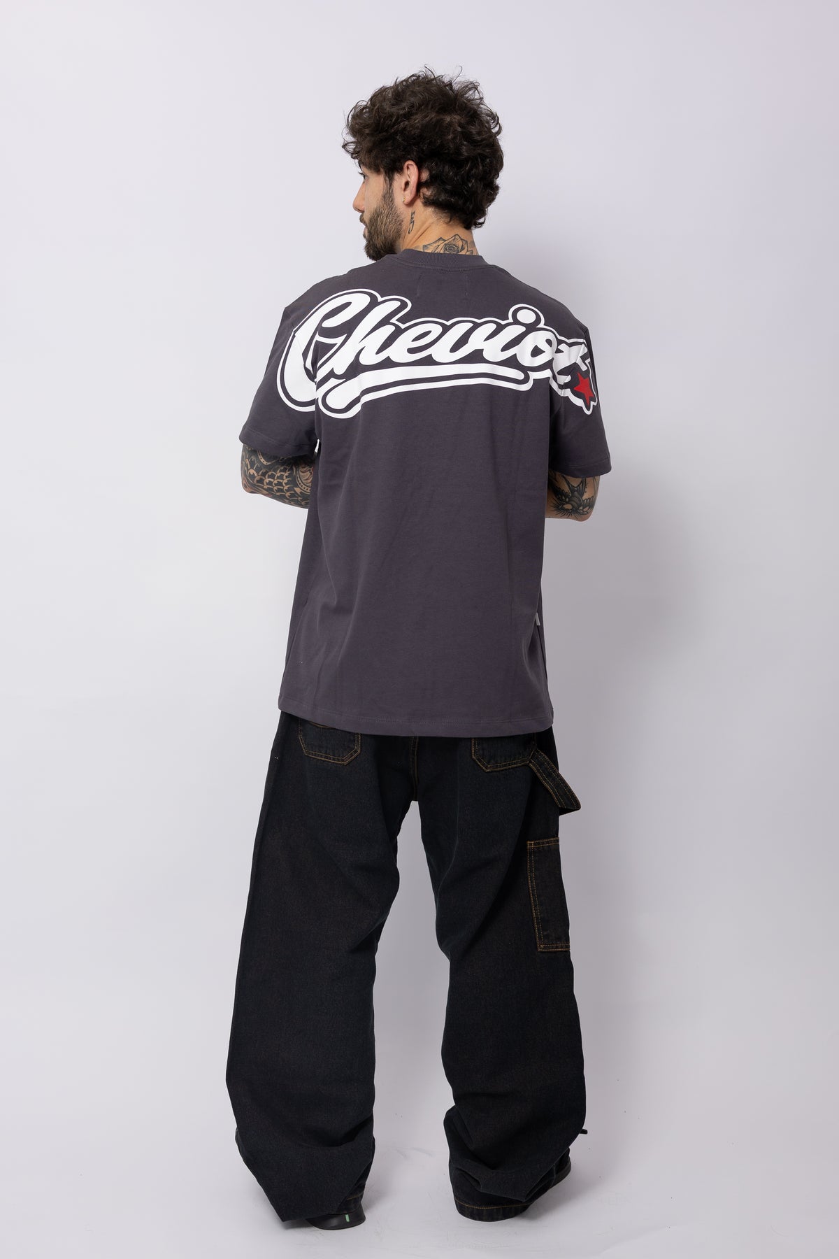Camisa "Cheviot Script" Oversize